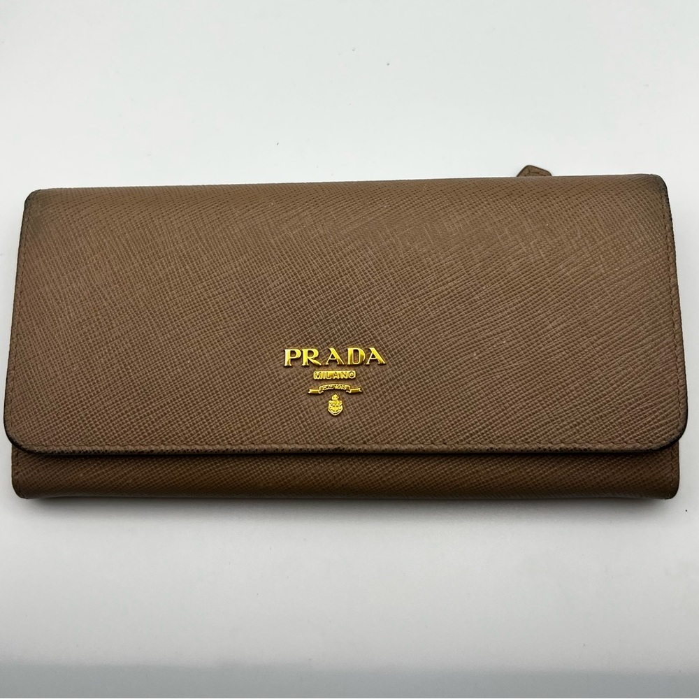 Prada Leather Continental Flap Wallet